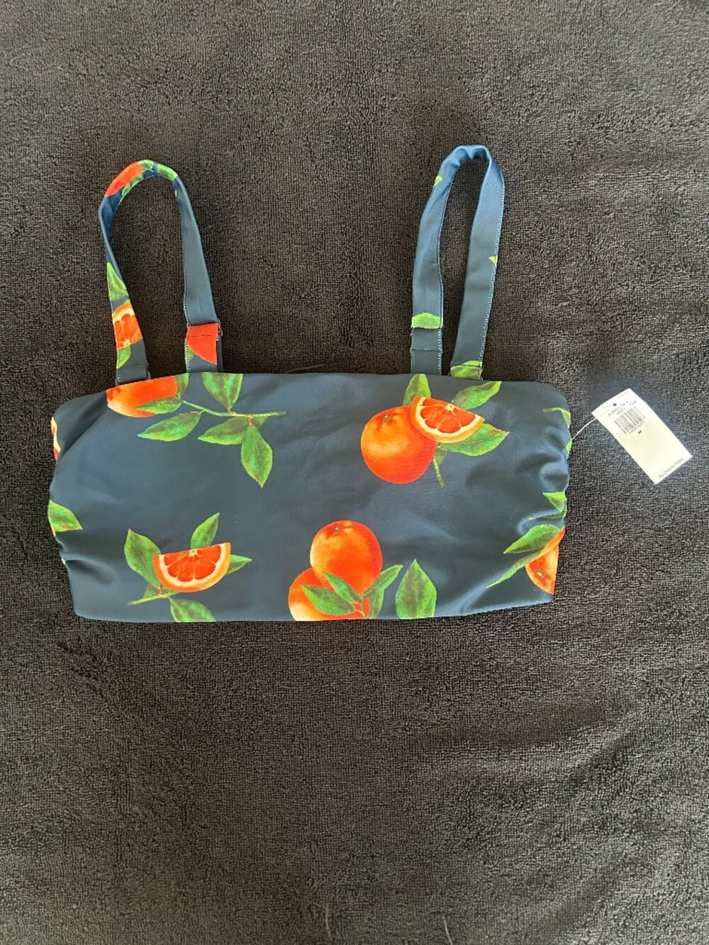 Old Navy | Blue & Orange Fruit Print Swim Top | M | New With Tags